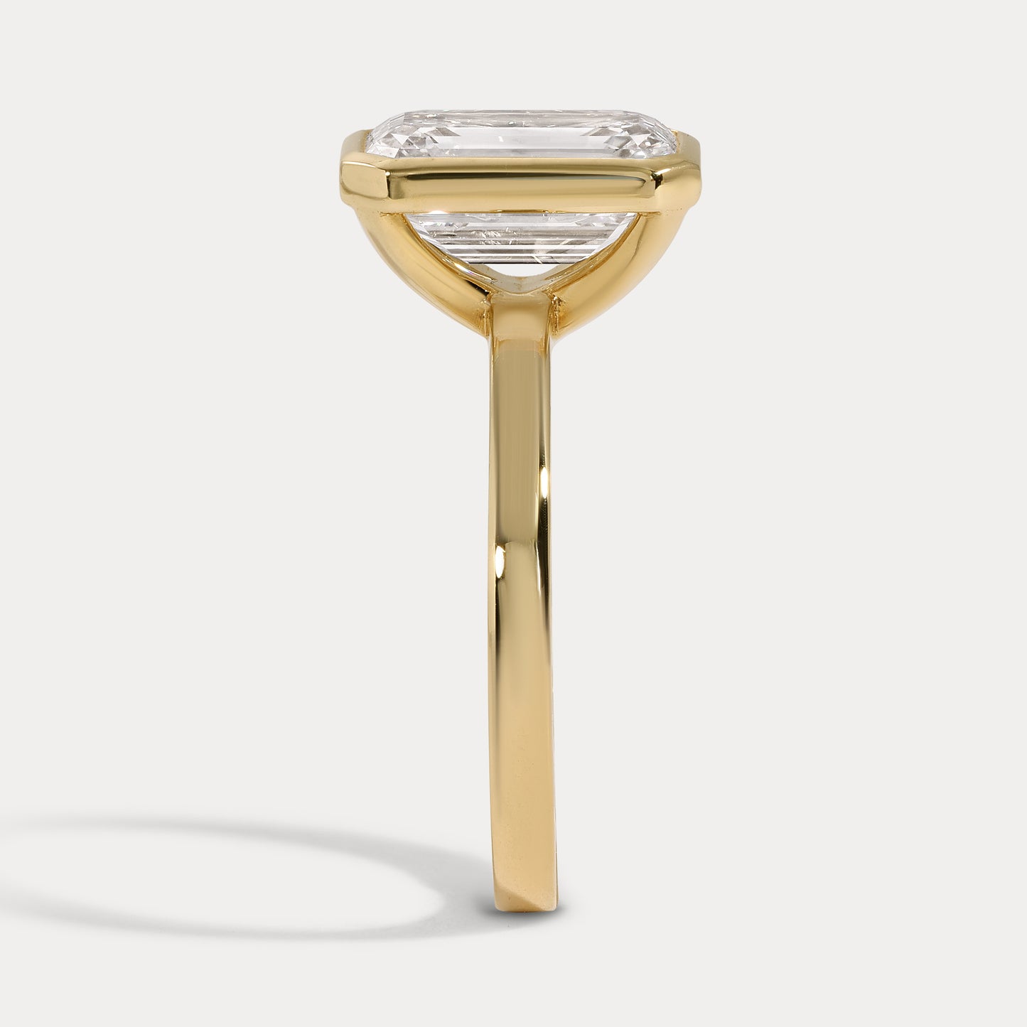 Bella - 3.24ct Lab Grown Emerald Cut Engagement Ring