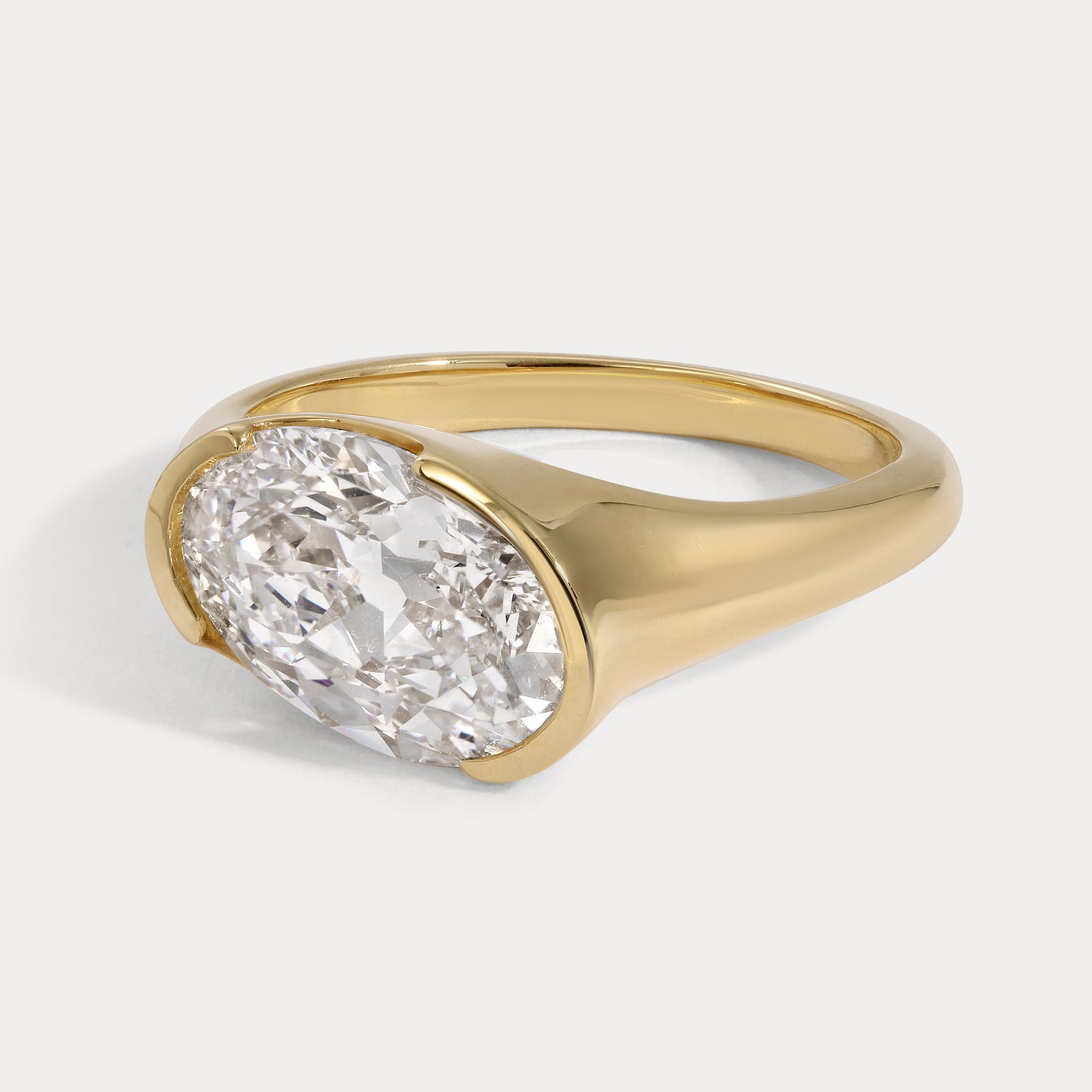 Kaia - 2.57ct Lab Grown Antique Oval Engagement Ring