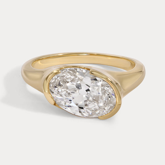 Kaia - 2.57ct Lab Grown Antique Oval Engagement Ring