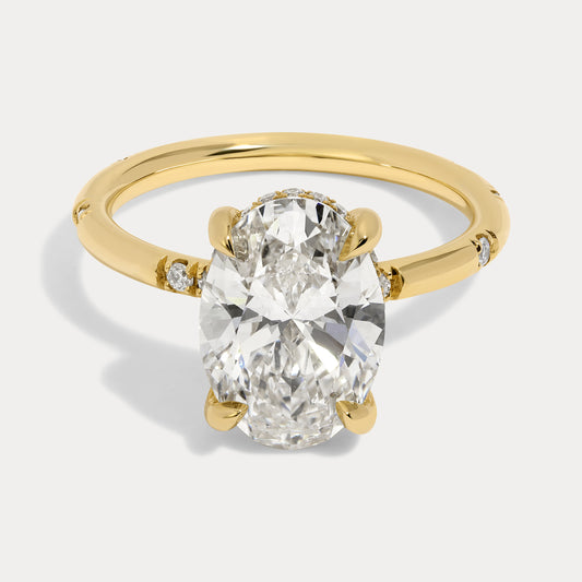 Stella - 3.04ct Lab Grown Oval Engagement Ring