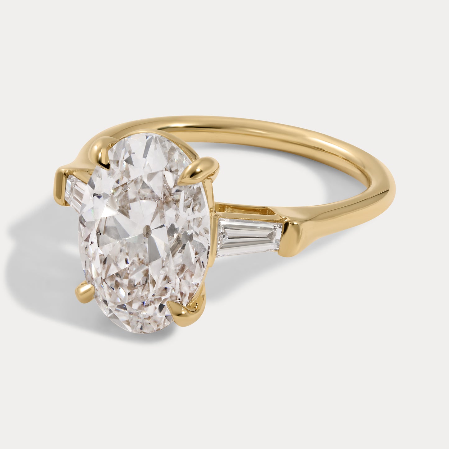 Becca - 4.13ct Lab Grown Antique Oval Engagement Ring