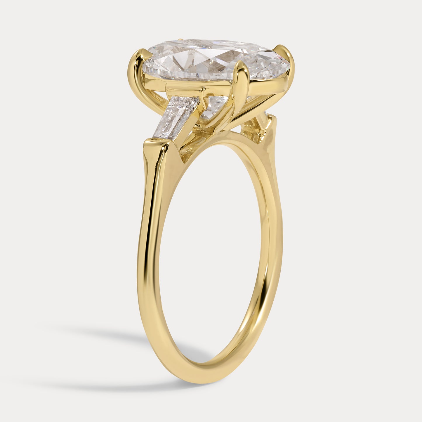 Becca - 4.13ct Lab Grown Antique Oval Engagement Ring