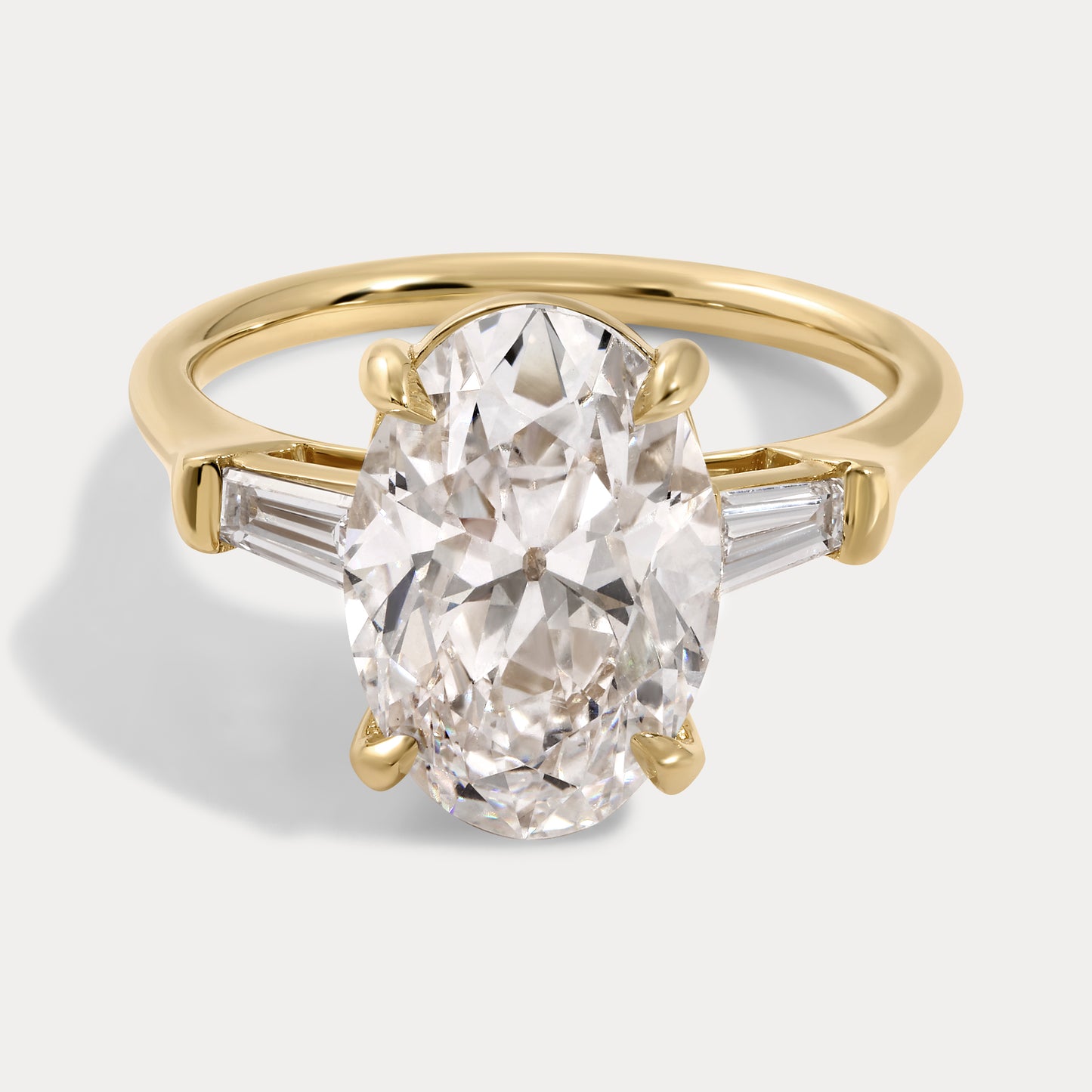 Becca - 4.13ct Lab Grown Antique Oval Engagement Ring