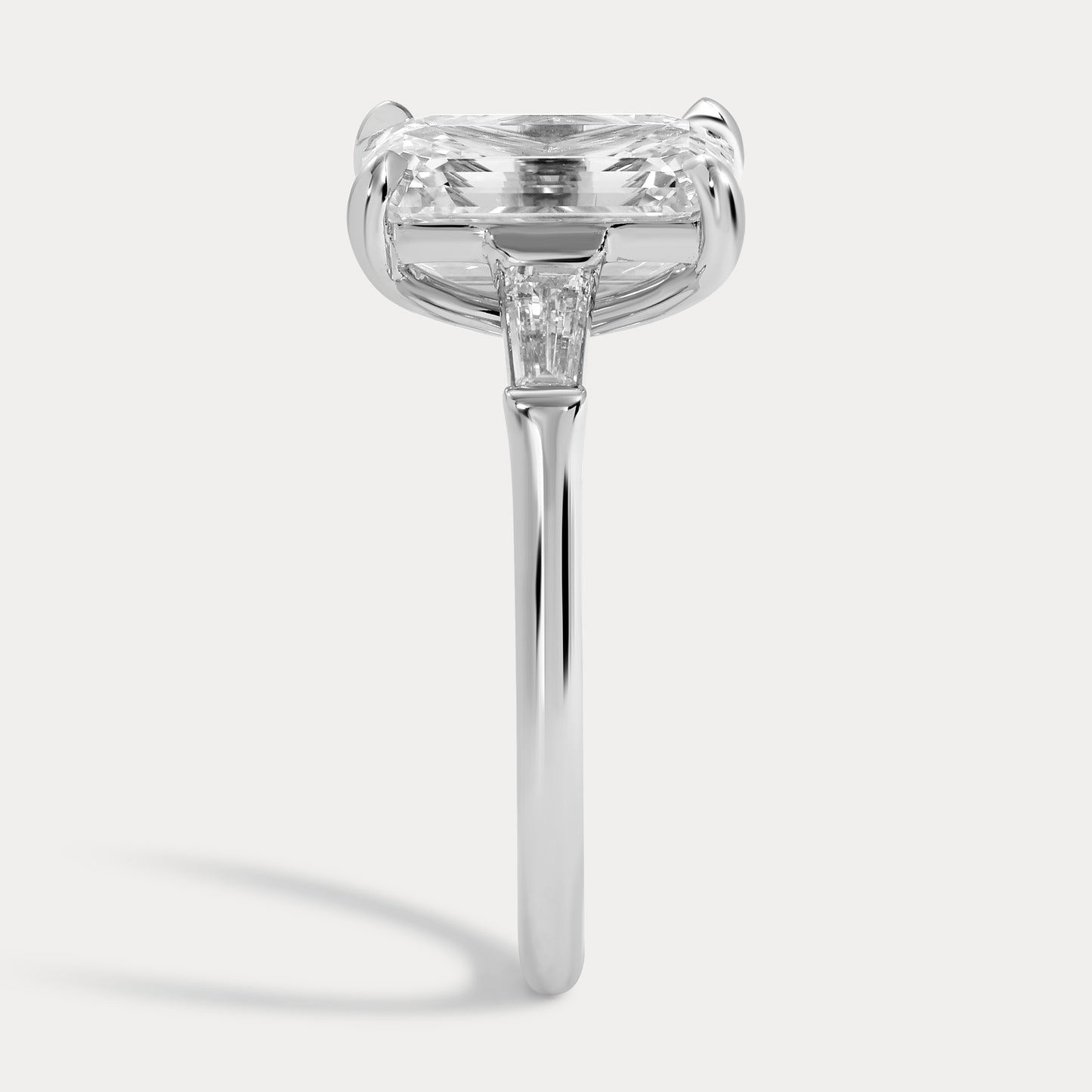 Elena - 3.57ct Lab Grown Emerald Engagement Ring