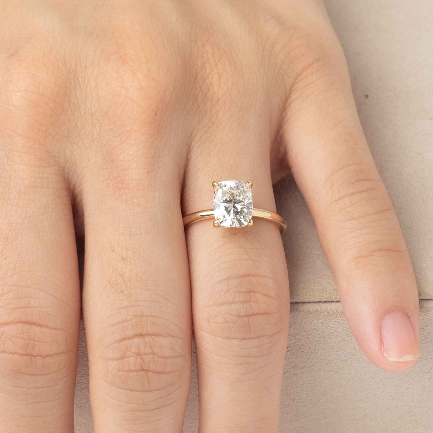 Quinn - 2.12ct Lab Grown Cushion Engagement Ring