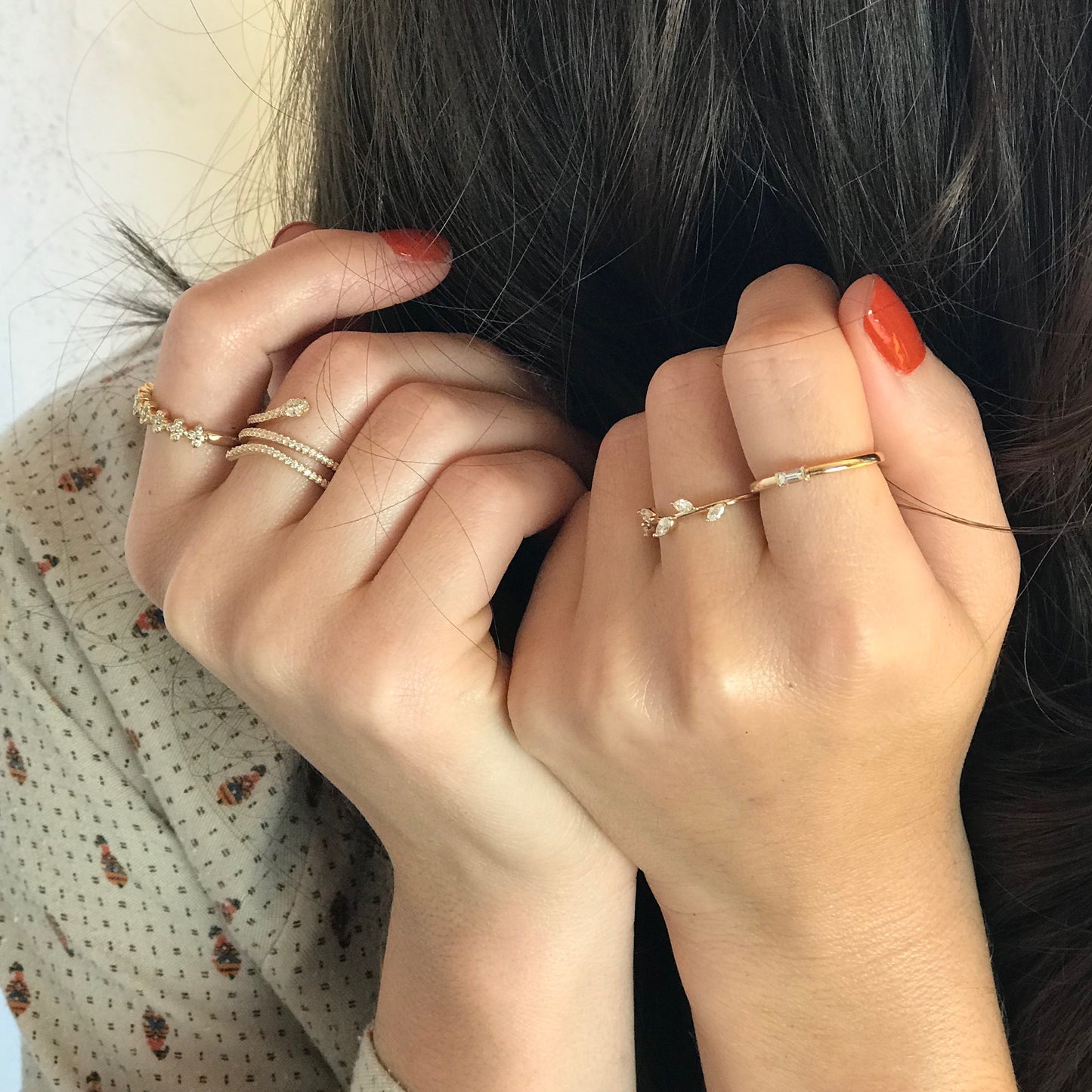 Leaf Marquise Diamond Band