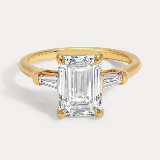 Shay - 3.02ct Earth Mined Emerald Engagement Ring