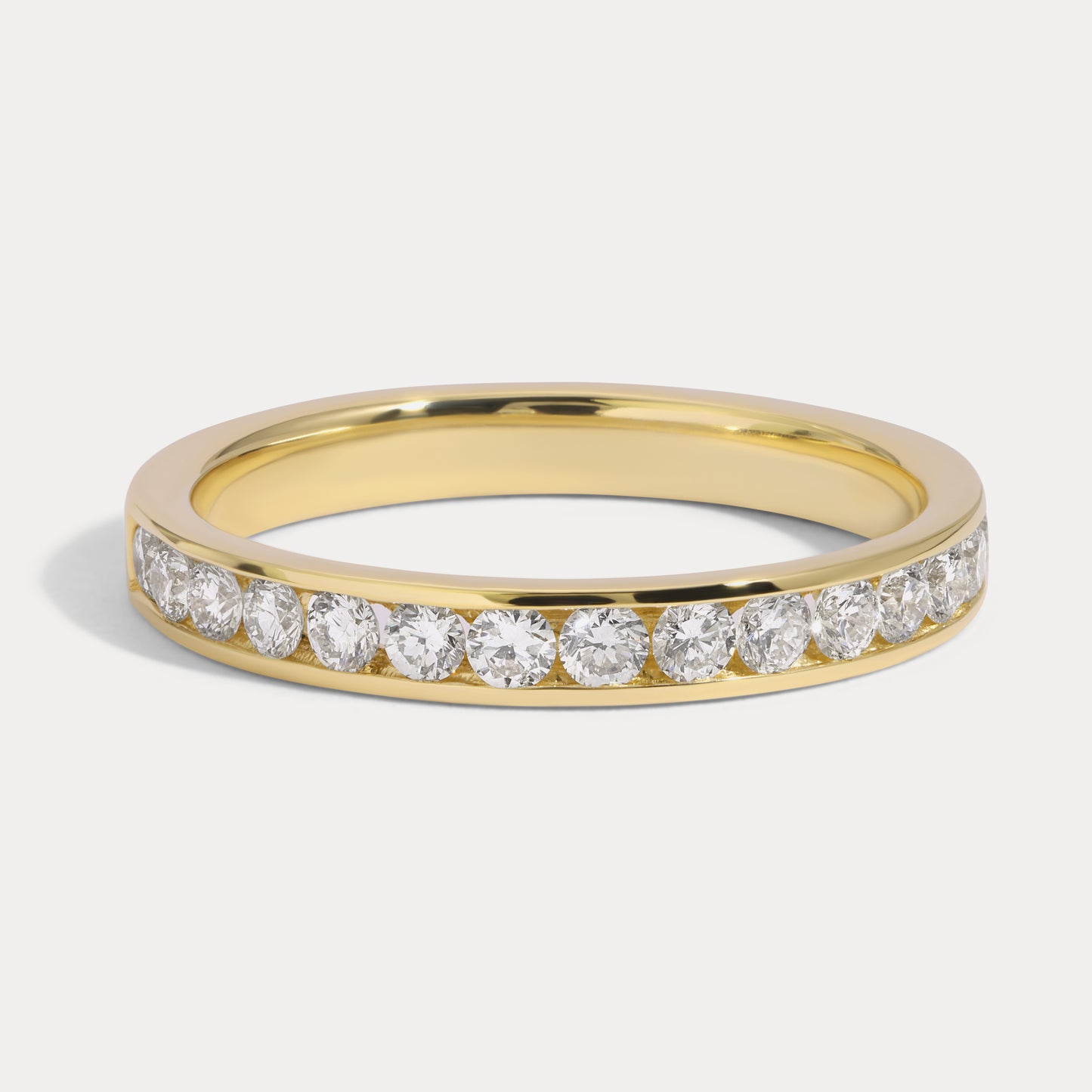 Round Channel Diamond Band