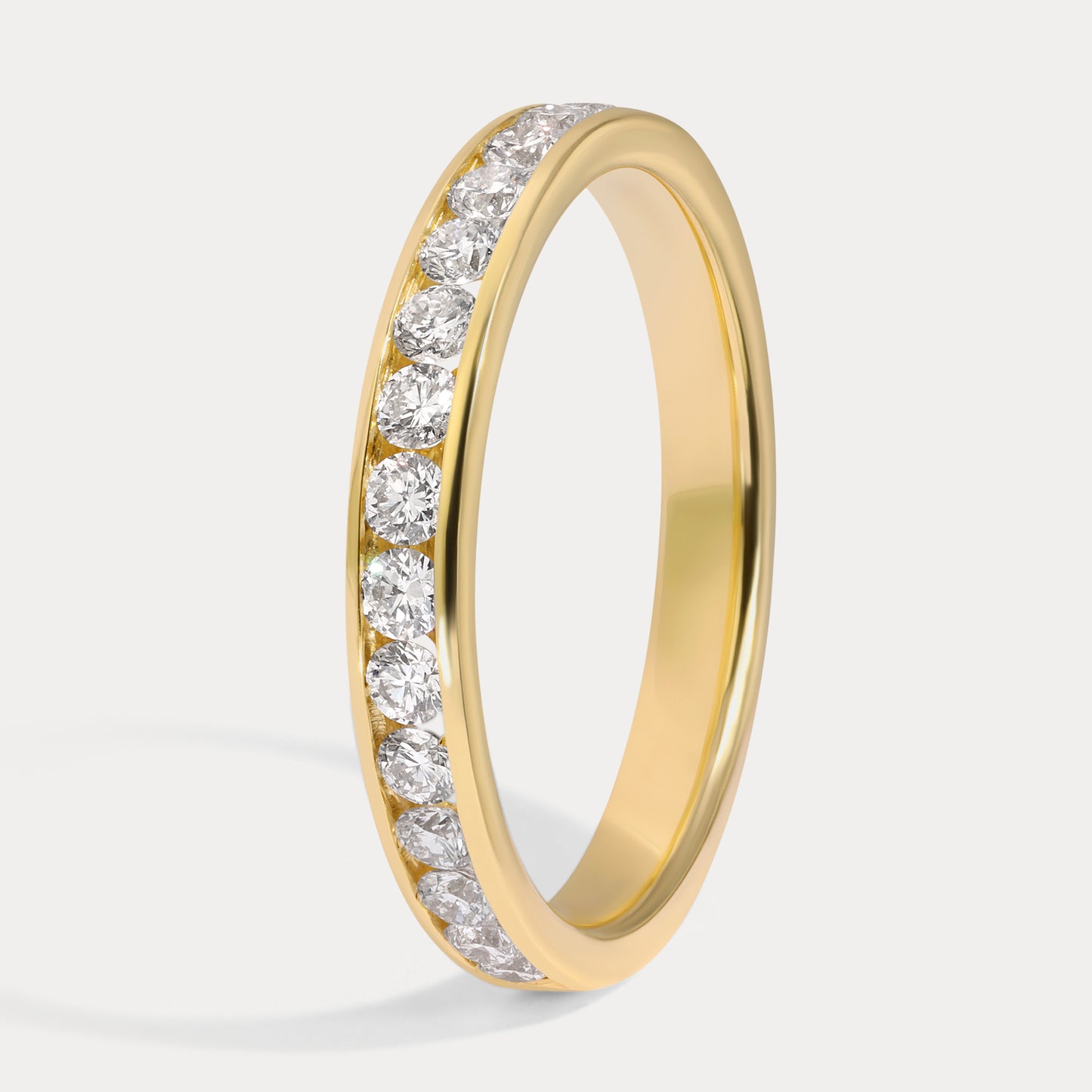 Round Channel Diamond Band