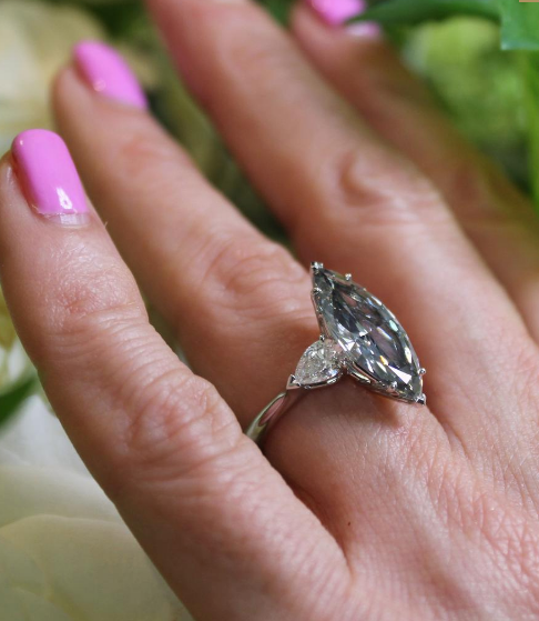 Gray Diamond Engagement Rings