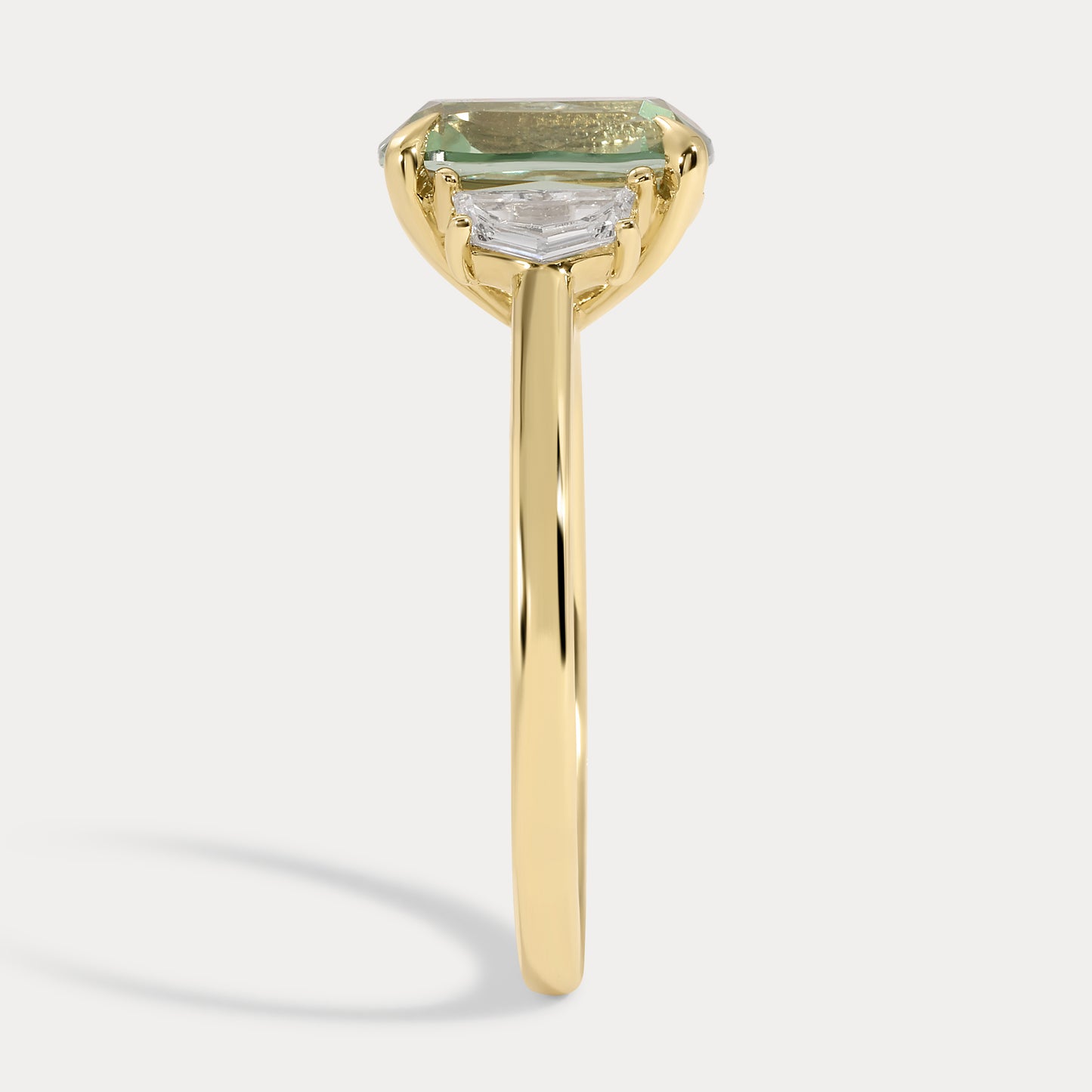 Kristin  - 3.11ct Lab Grown Green Sapphire Ring