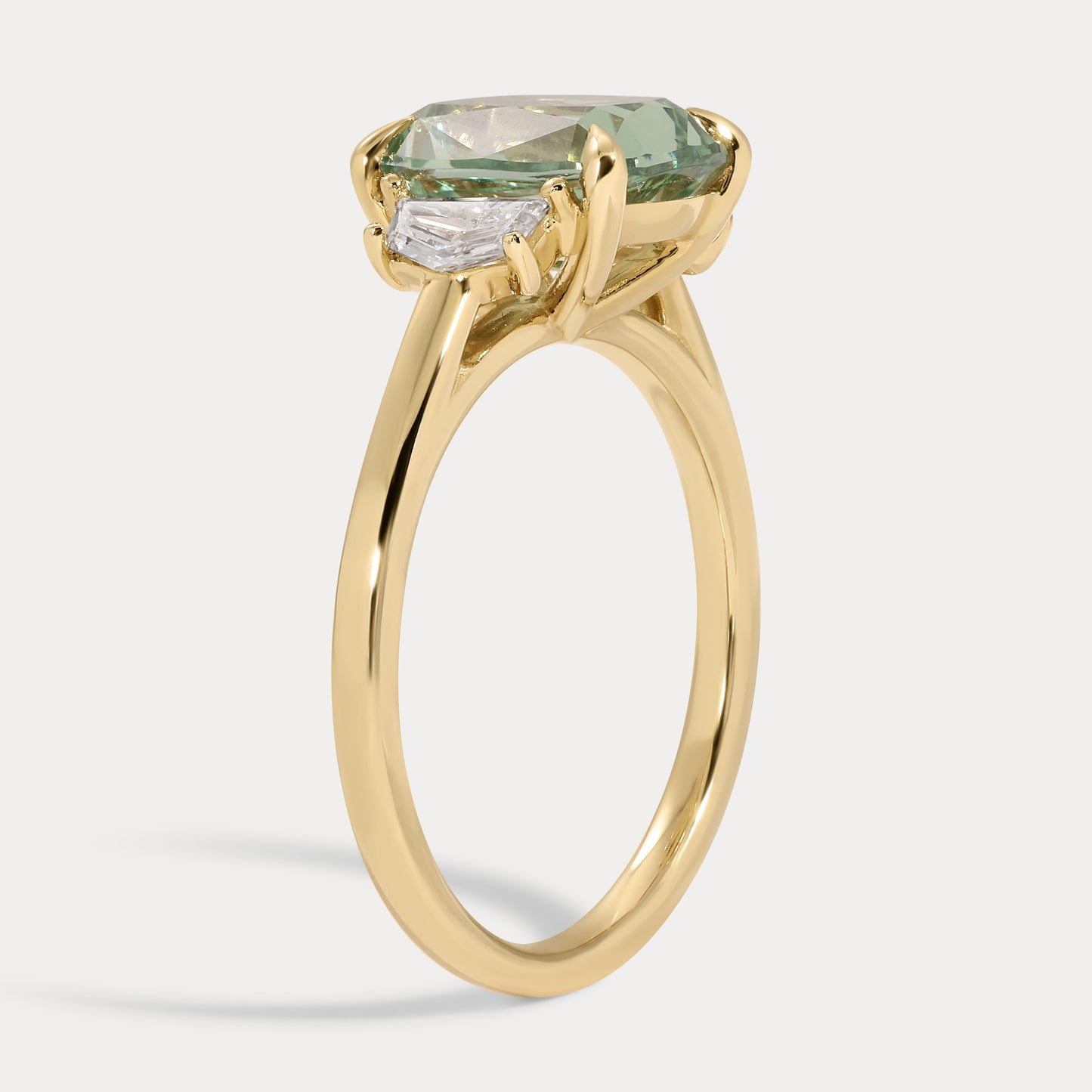 Kristin  - 3.11ct Lab Grown Green Sapphire Ring