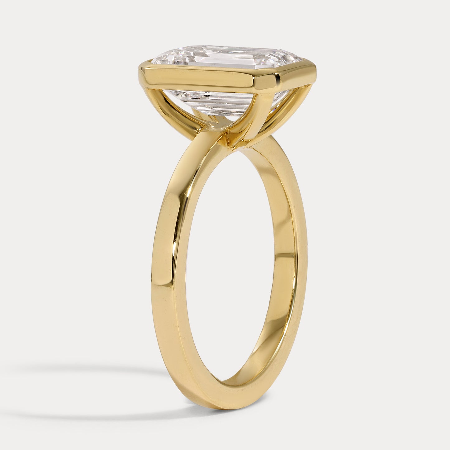 Bella - 3.24ct Lab Grown Emerald Cut Engagement Ring