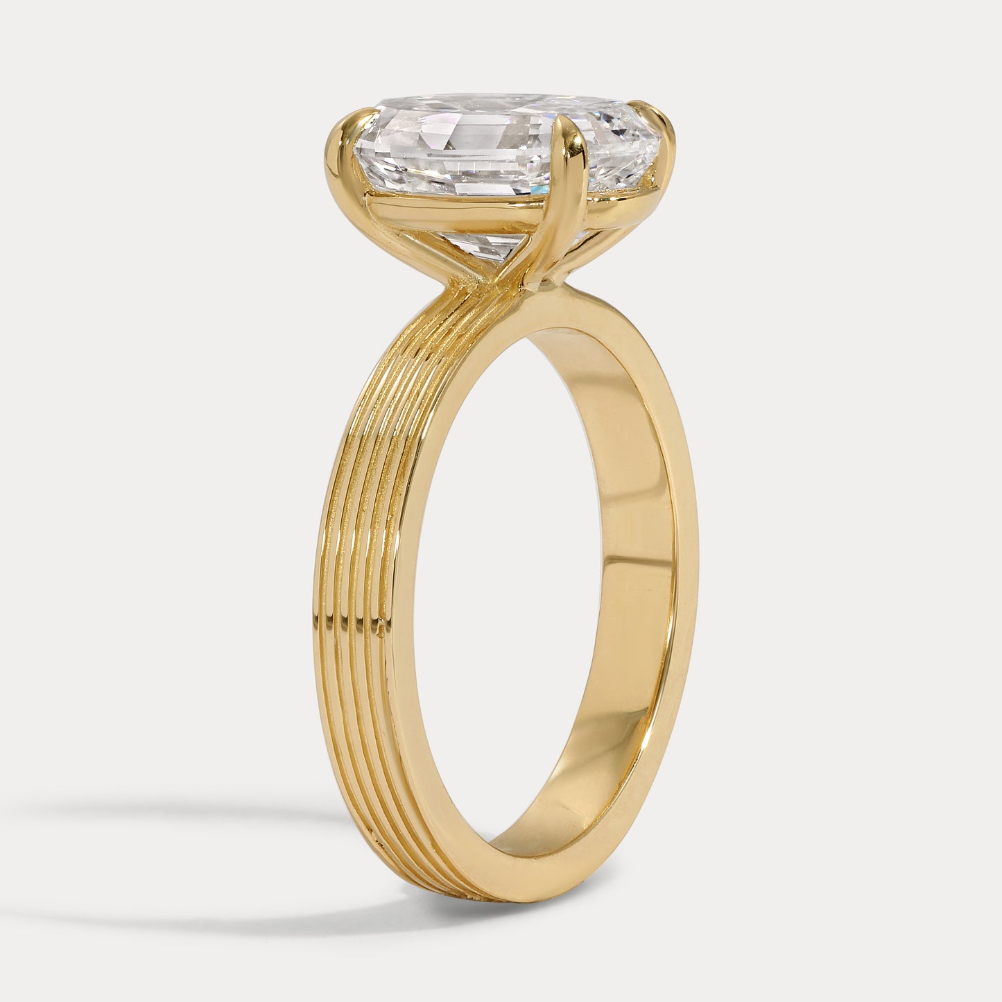 Jules - 3.01ct Lab Grown Oval Step Cut Engagement Ring