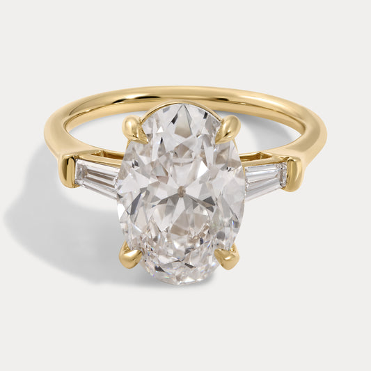 Becca - 4.13ct Lab Grown Antique Oval Engagement Ring