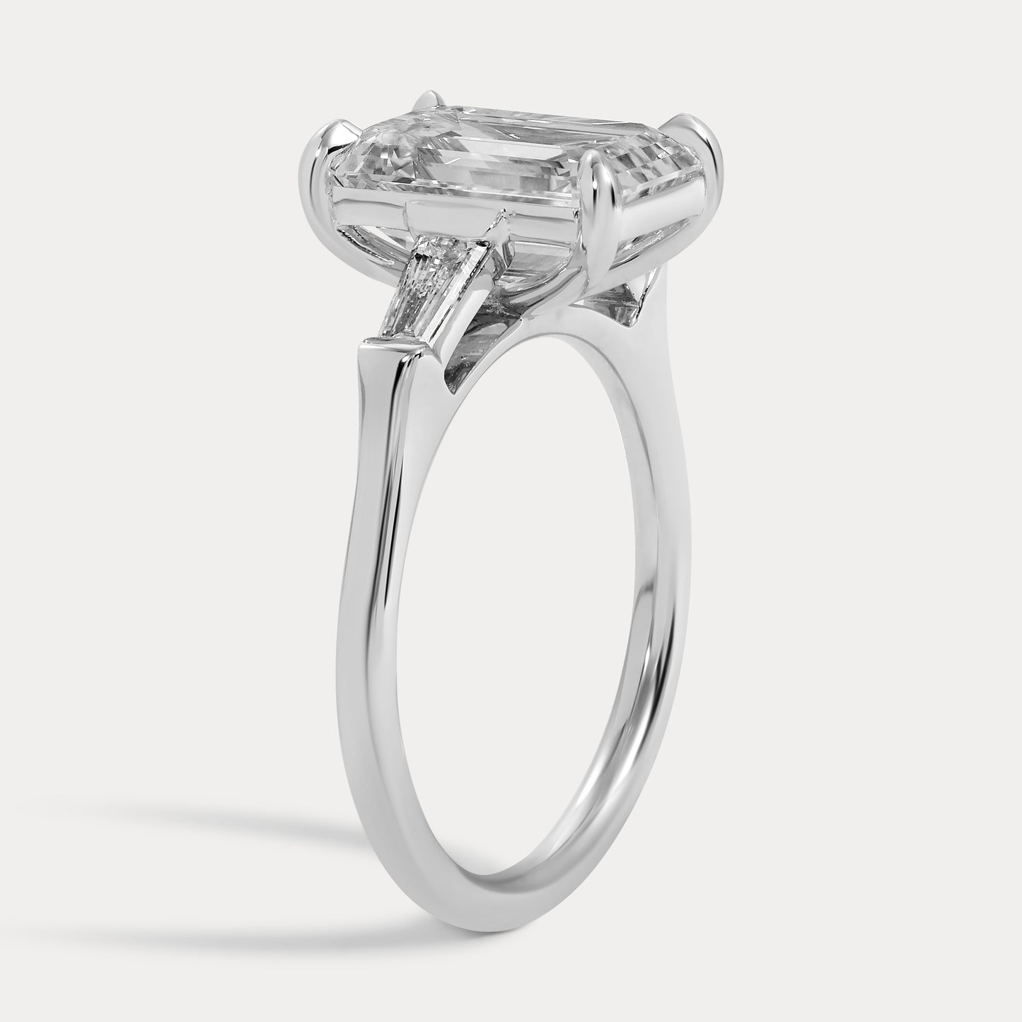 Elena - 3.57ct Lab Grown Emerald Engagement Ring