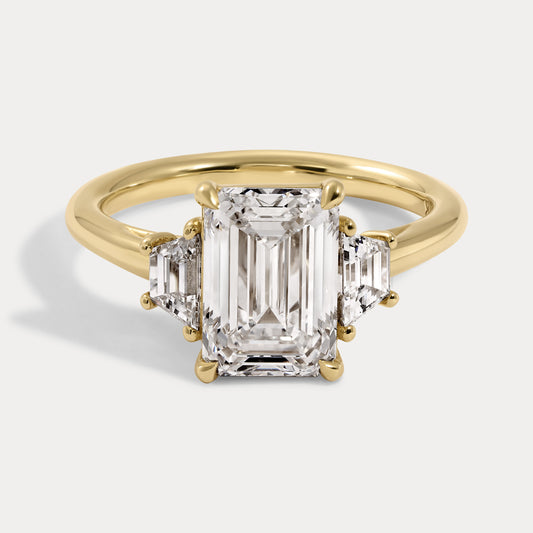 Jessica - 2.77ct Lab Grown Emerald Engagement Ring
