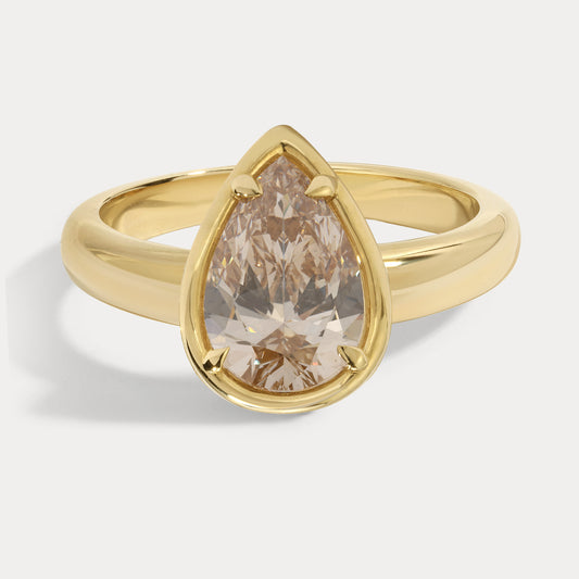 Mika - 1.57ct Lab Grown Pear Engagement Ring