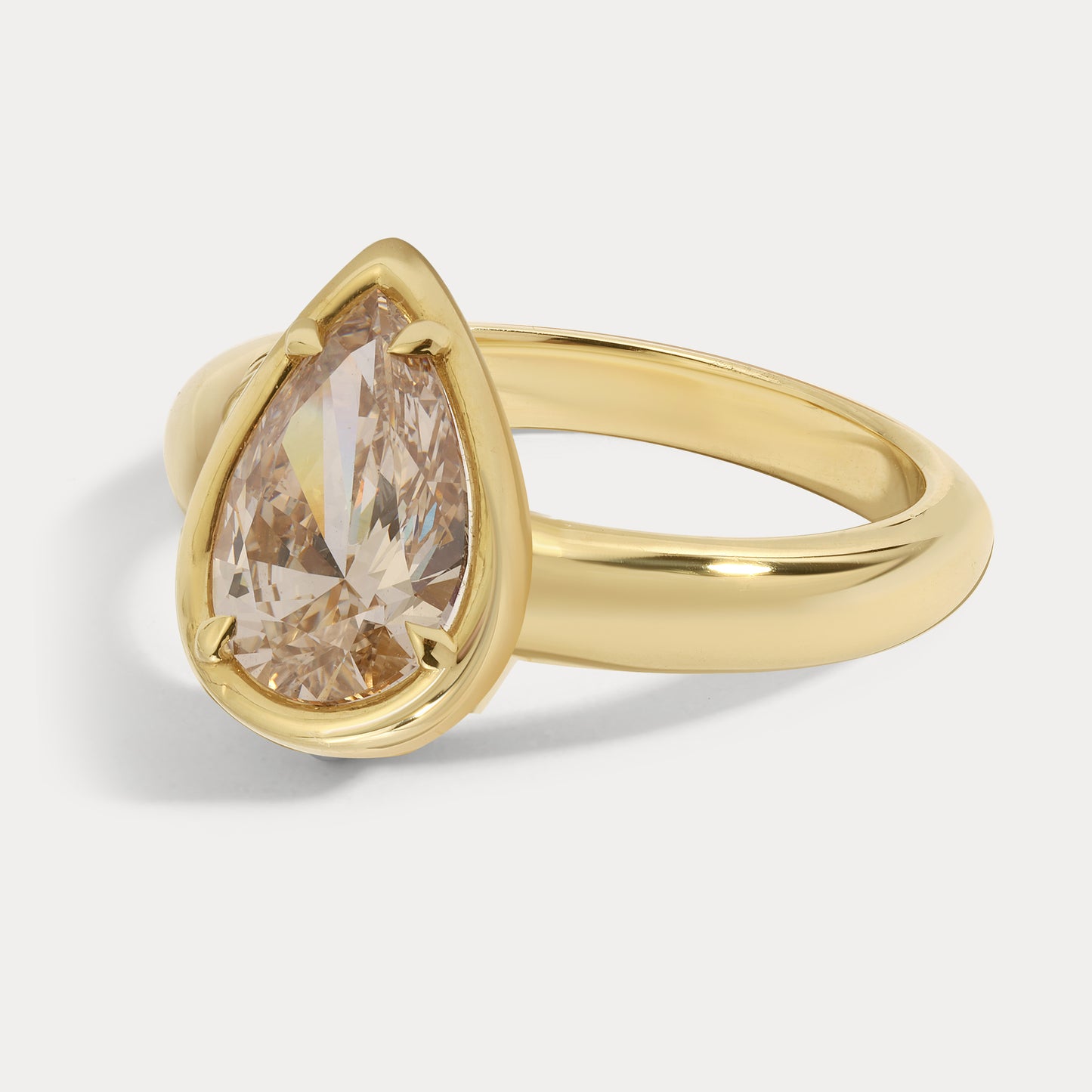 Mika - 1.57ct Lab Grown Pear Engagement Ring