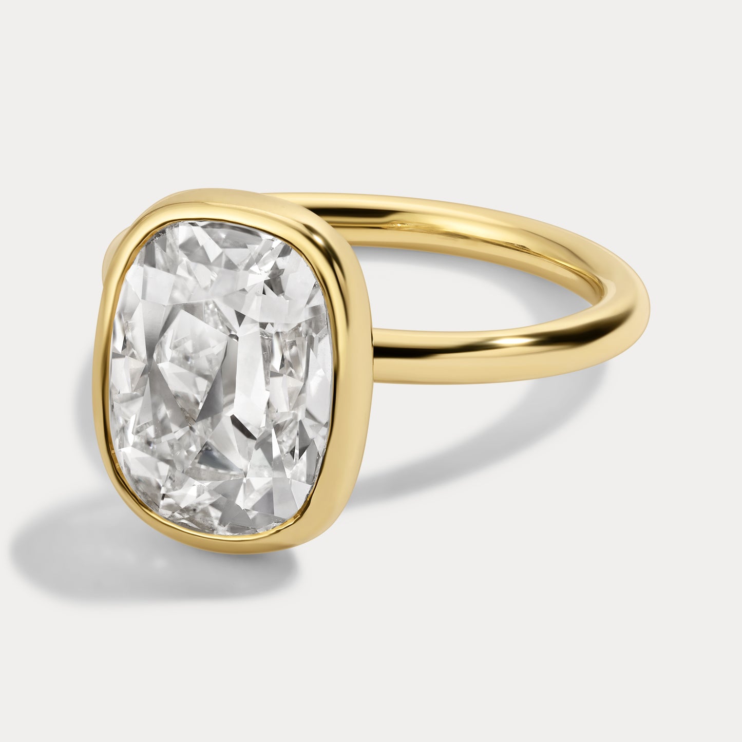 Ellie - 5.05ct Lab Grown Old Mine Engagement Ring