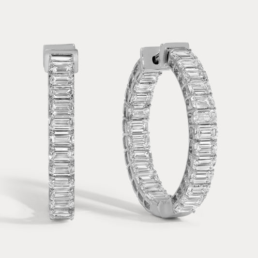 Emerald Inside Outside Hoops