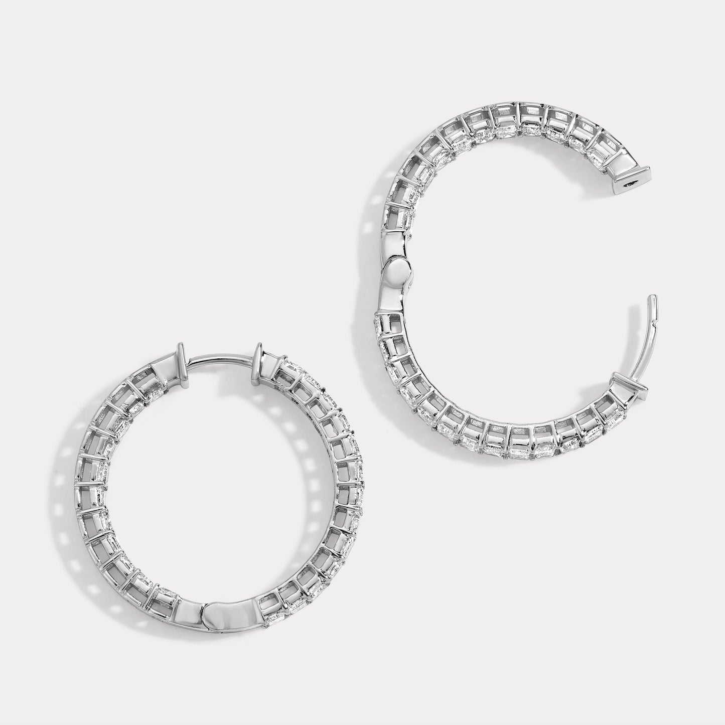 Emerald Inside Outside Hoops