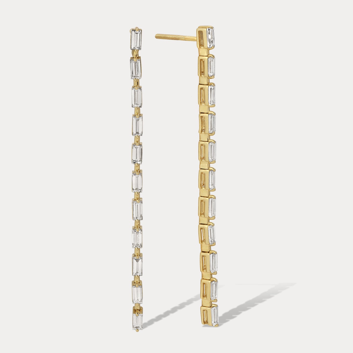 Baguette Drop Earrings