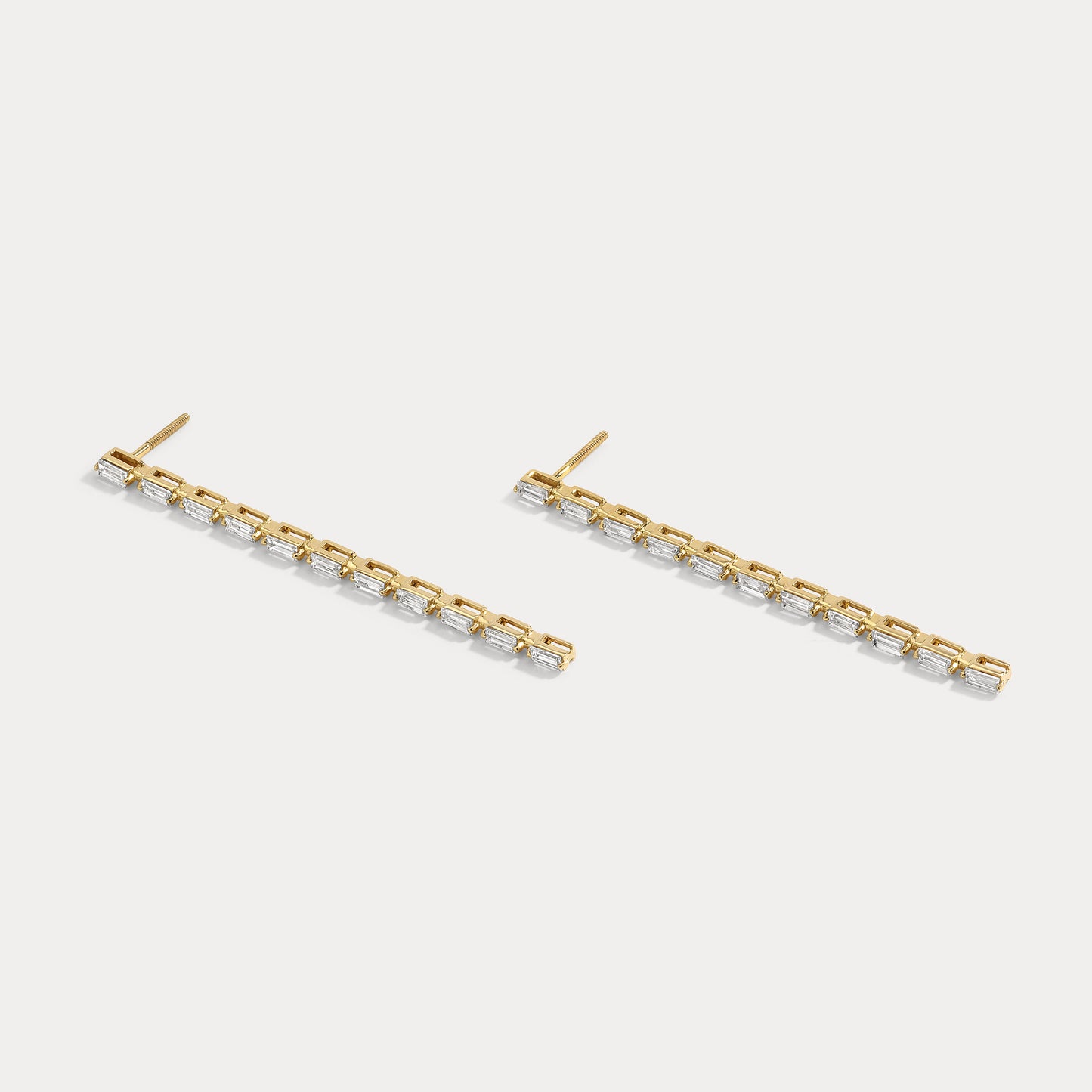 Baguette Drop Earrings