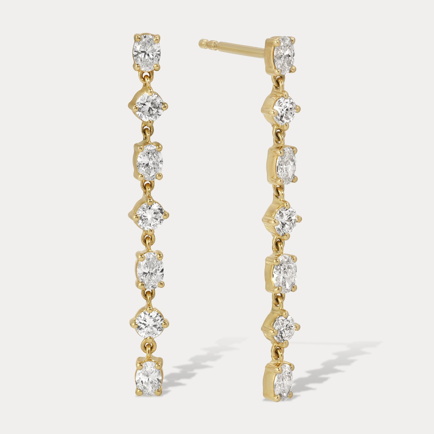 Mixed Shape Drop Earrings