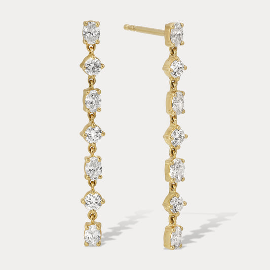 Mixed Shape Drop Earrings
