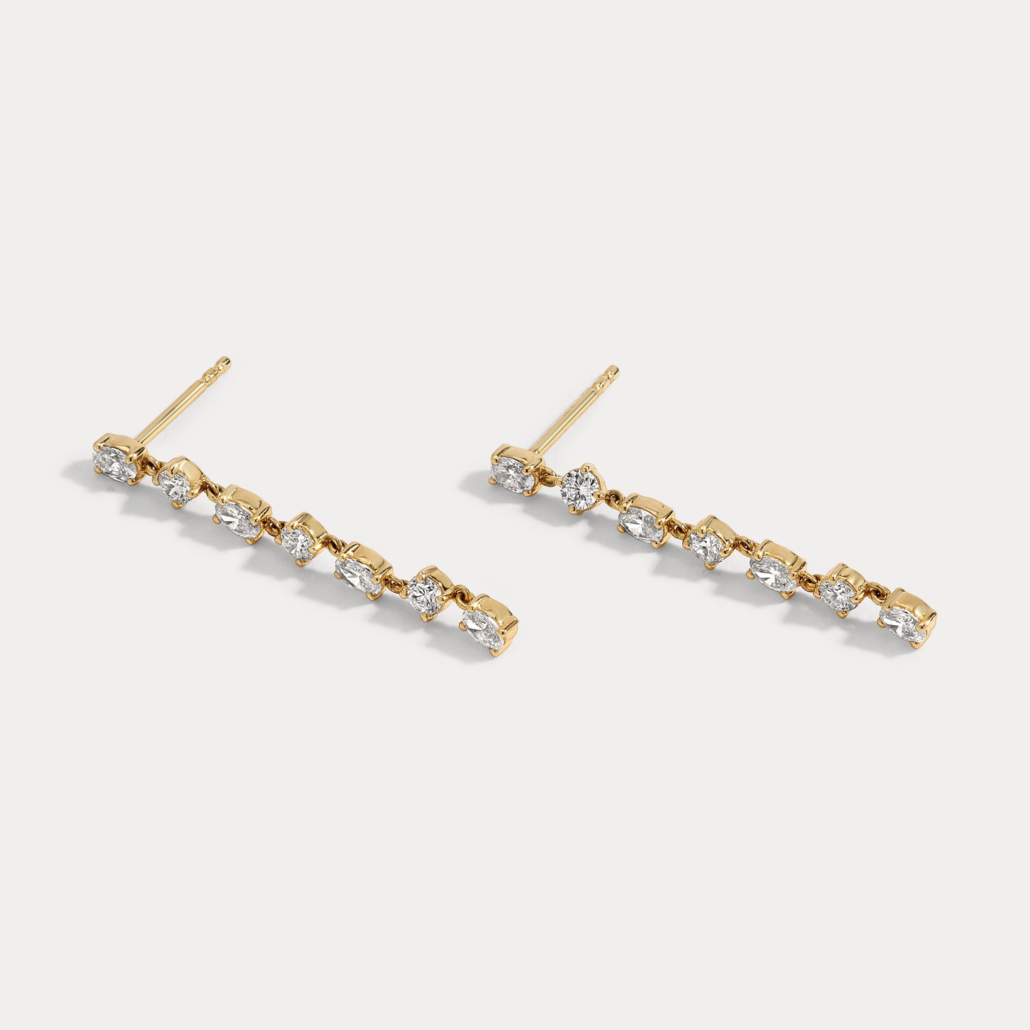 Mixed Shape Drop Earrings