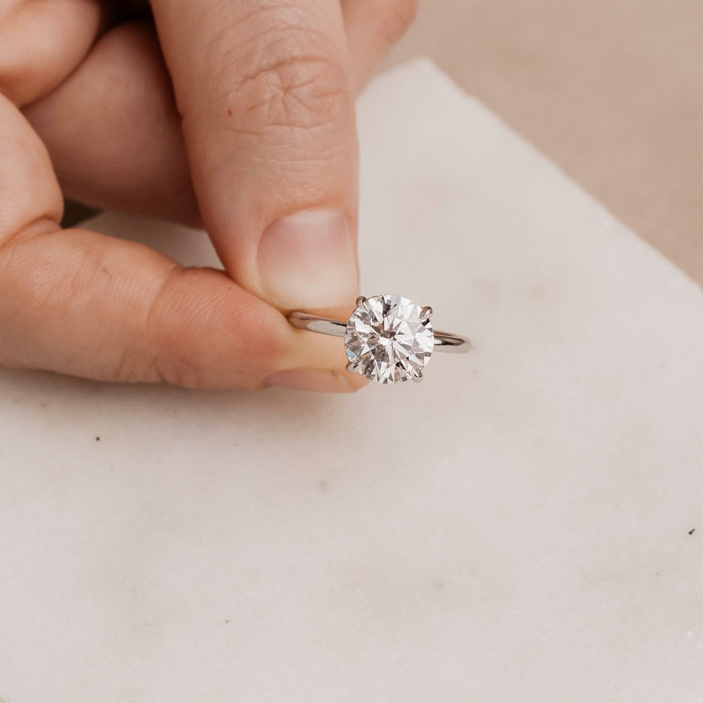 Christina - 2.91ct Lab Grown Round Engagement Ring