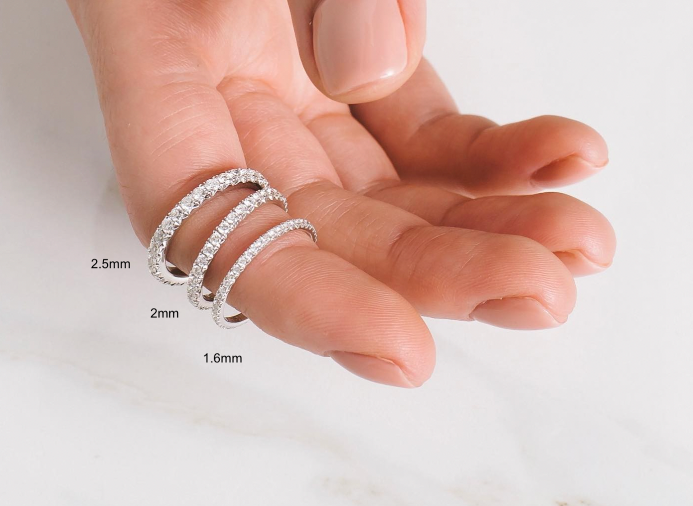 Diamond Pave Bands - Full Eternity