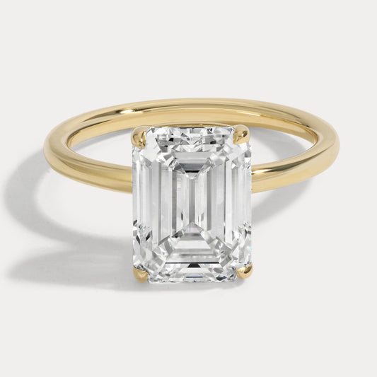 Lenni - 4.02ct Lab Grown Emerald Engagement Ring