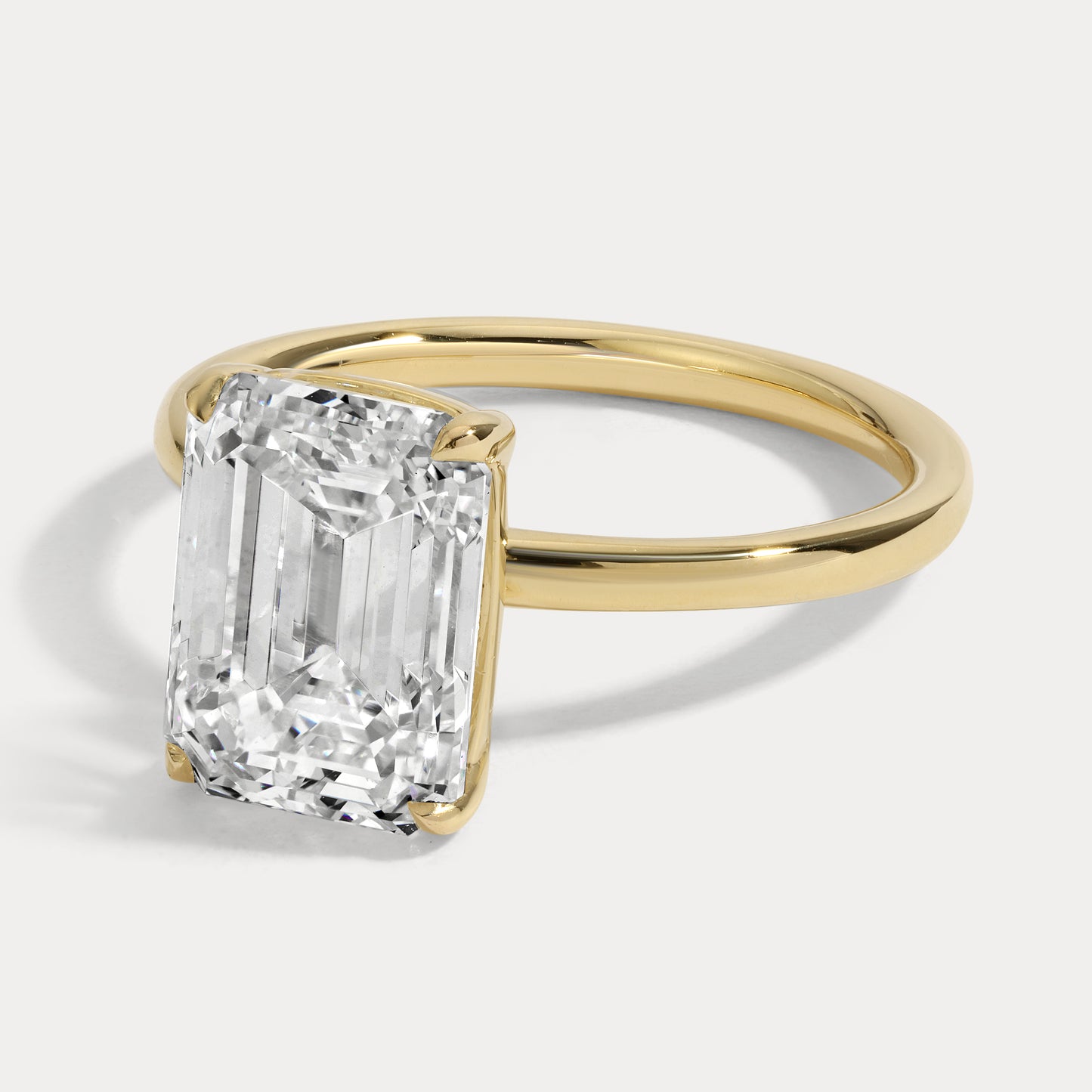 Lenni - 4.02ct Lab Grown Emerald Engagement Ring