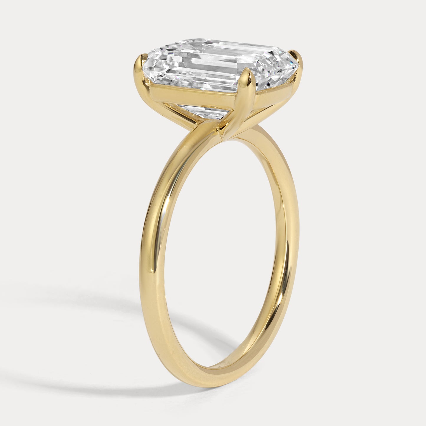 Lenni - 4.02ct Lab Grown Emerald Engagement Ring