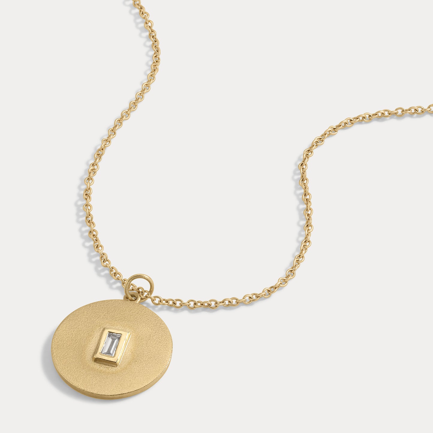 Baguette Disc Pendant