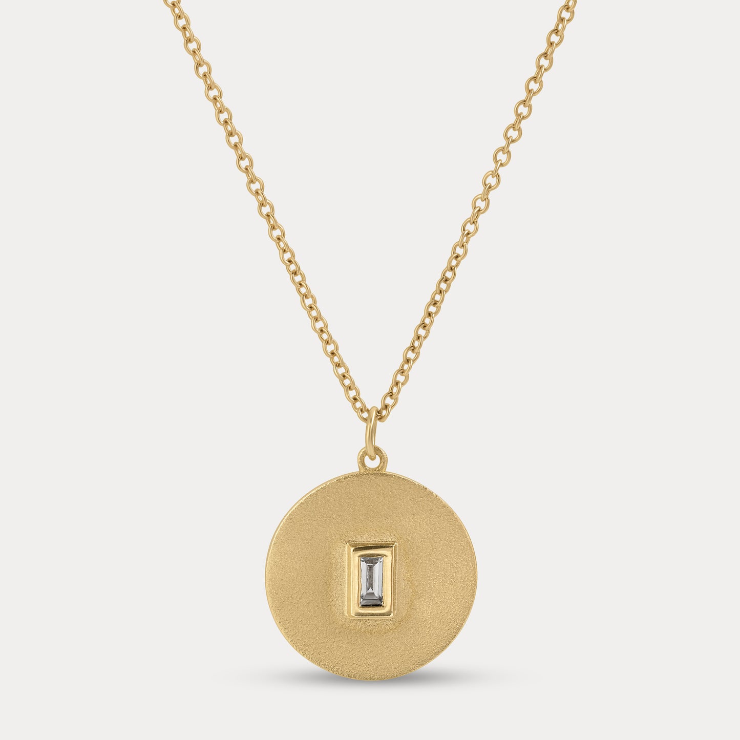 Baguette Disc Pendant