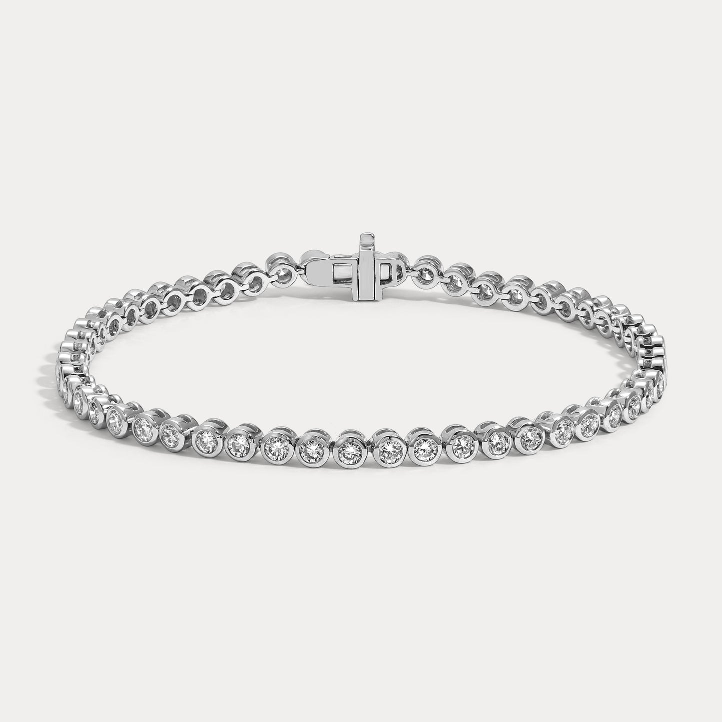 Round Bezel Tennis Bracelet