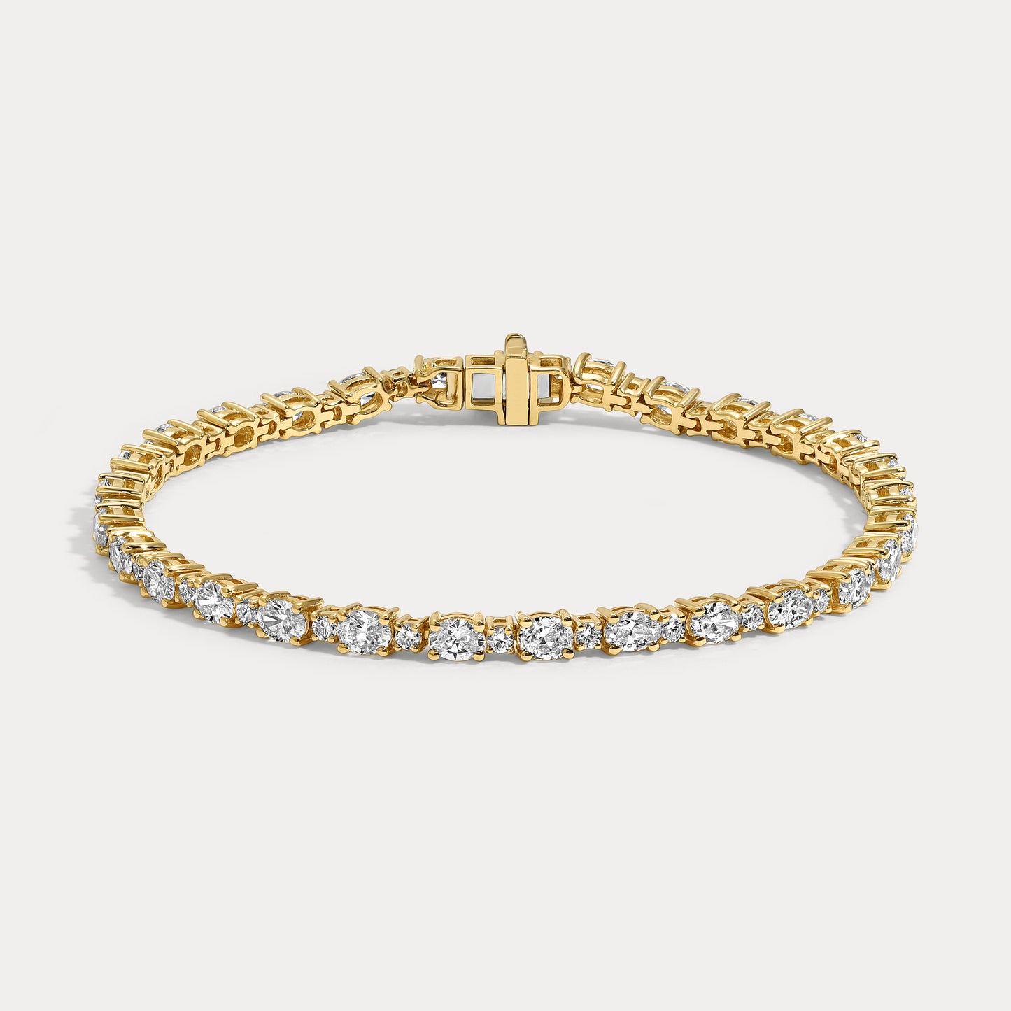 Oval and Round Diamond Bracelet