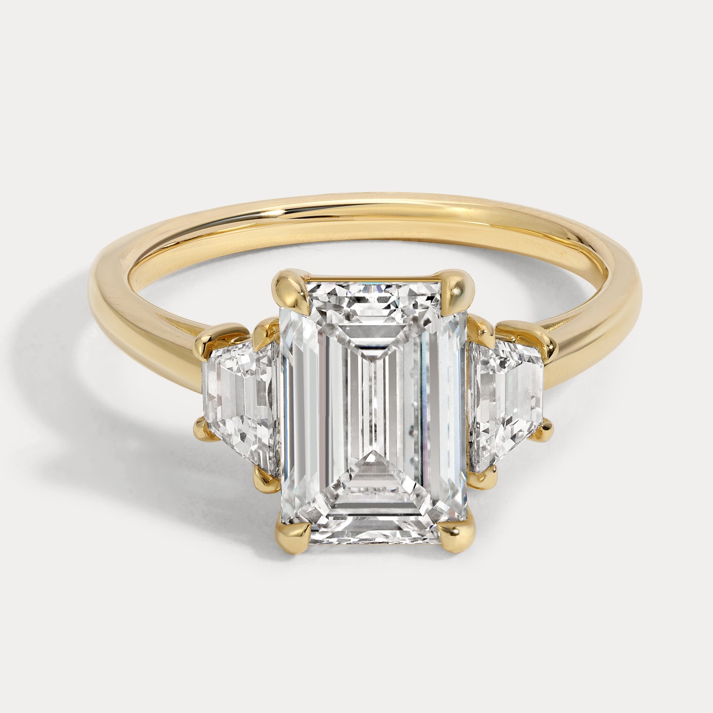 Sophie - 2.56ct Lab Grown Emerald Engagement Ring