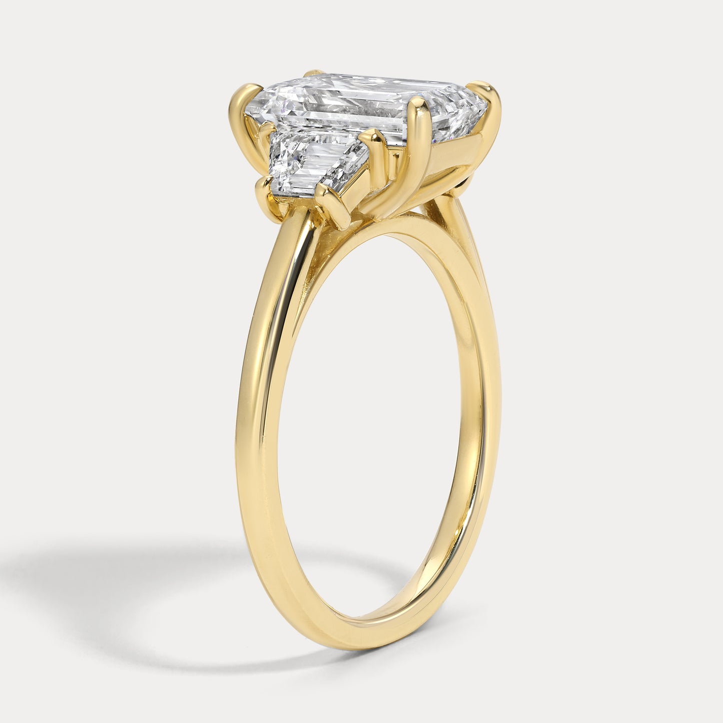 Sophie - 2.56ct Lab Grown Emerald Engagement Ring