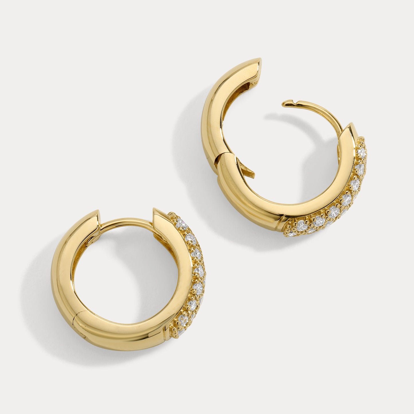 Three Row Diamond Hoops