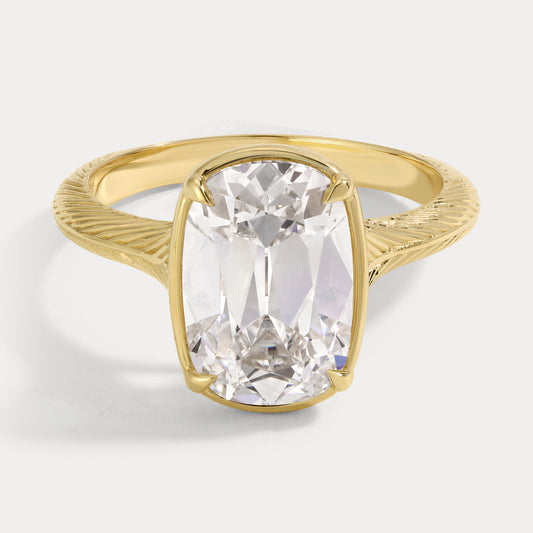 Tera - 3.45ct Lab Grown Old Mine Engagement Ring